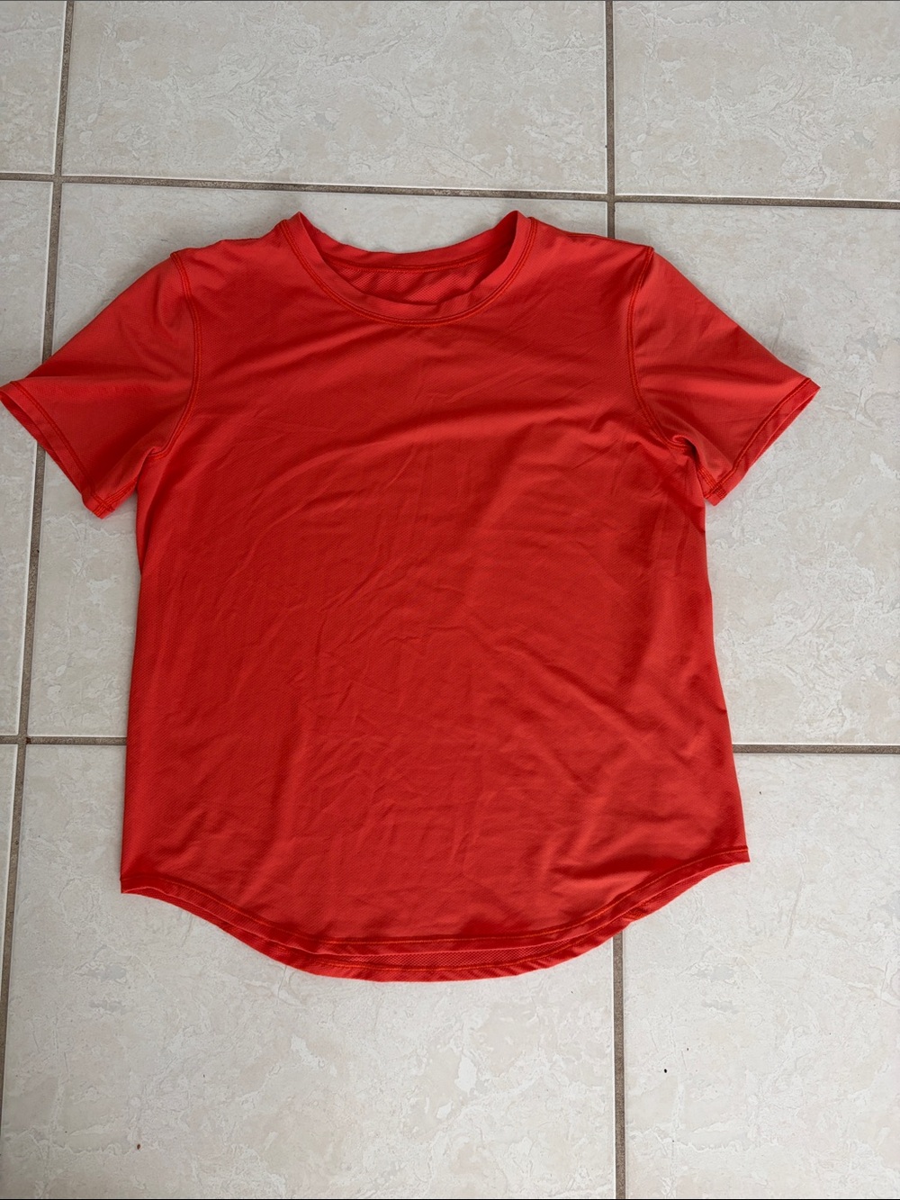 lululemon athletica Bright Red Short Sleeve Crew Tee